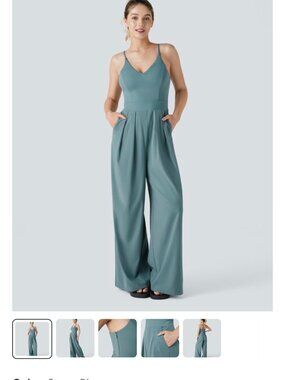 Halara Breezeful Jumpsuit- Stone Blue (size small/ Long)
